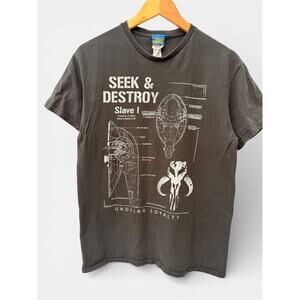 Star Wars Seek & Destroy Slave I Graphic T-Shirt M Black